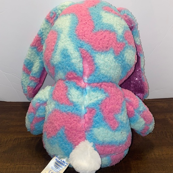 Build A Bear Spring Bunny Rabbit Blue Pink Tie Dye Pink Sparkly Ears Plush 17" - Picture 6 of 11
